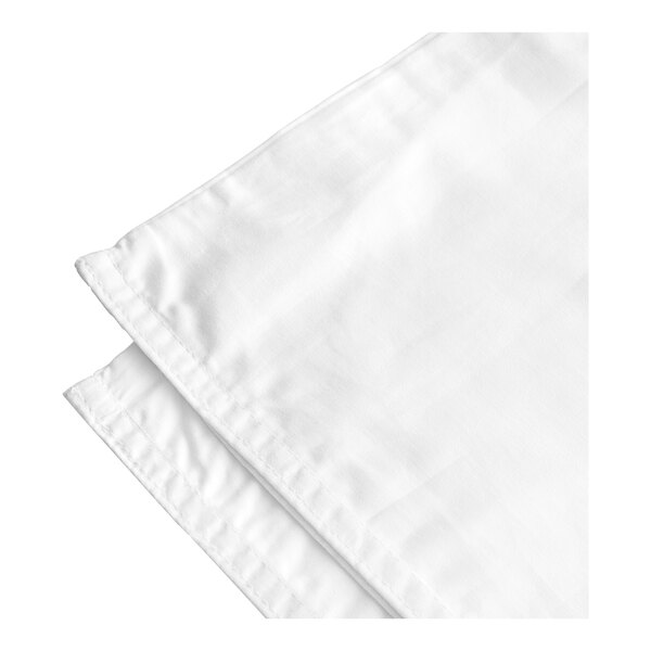 A white folded cloth on a white background.