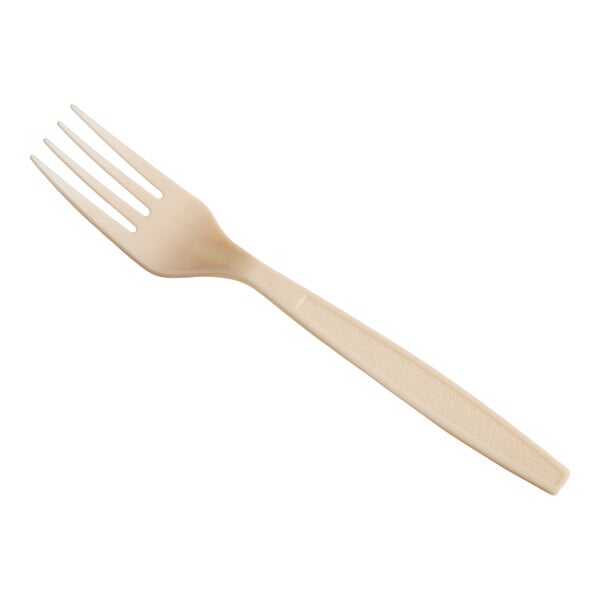Choice Beige Extra Heavy Weight Polystyrene Plastic Fork - 1,000/Case