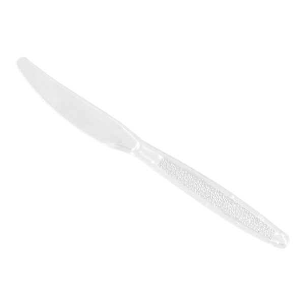 Choice 7 5/8" Extra Heavy Weight Clear Polystyrene Plastic Knife - 1,000/Case