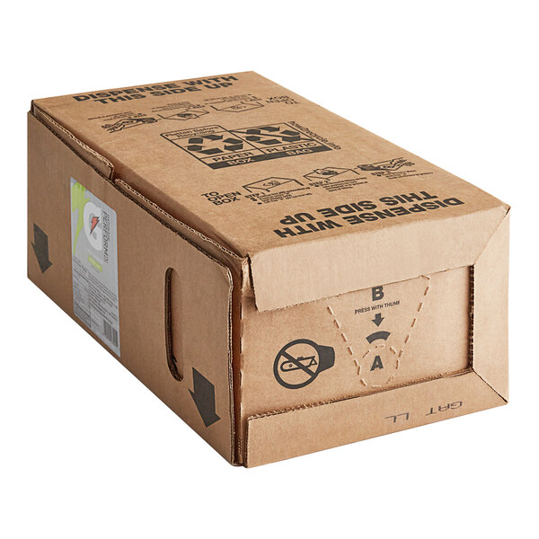 A brown cardboard box with black and yellow text reading "Gatorade Thirst Quencher Lemon Lime Sports Drink Syrup"