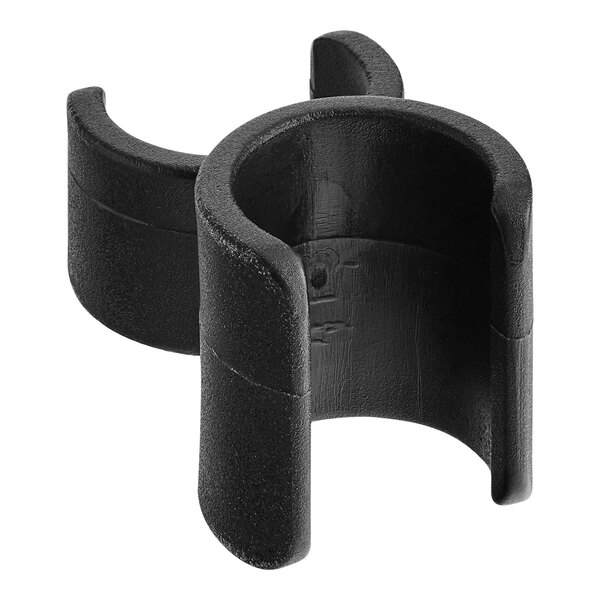 A black plastic clip for a Lavex open-lid dustpan.