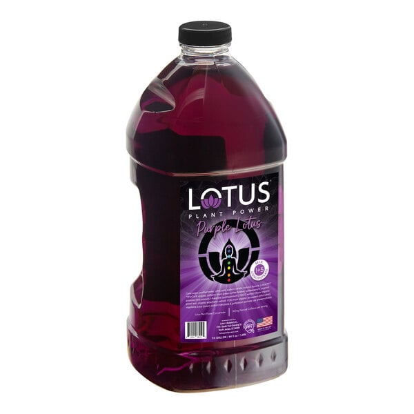 A 64 fl. oz. bottle of Lotus Plant Power Purple Lotus 5:1 Energy Concentrate.