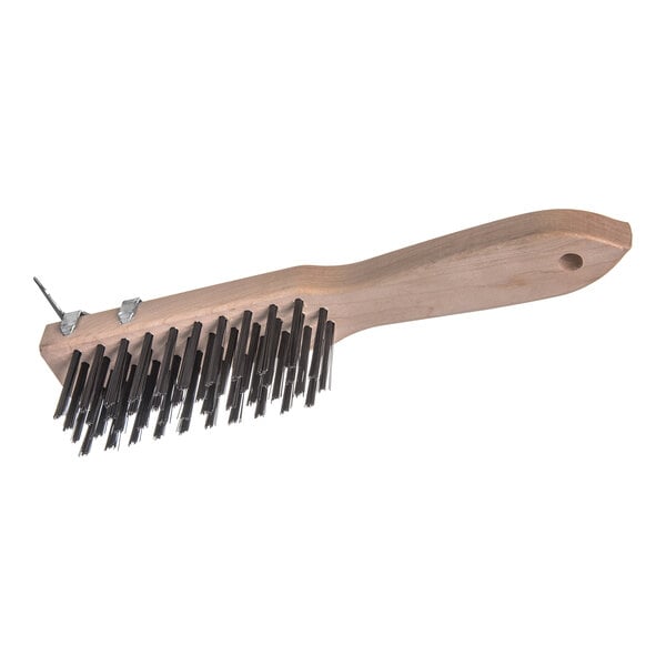 A Carlisle wooden brush with metal bristles.