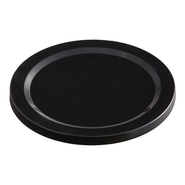 A black lid with a circular rim for AvaMix spice grinders.