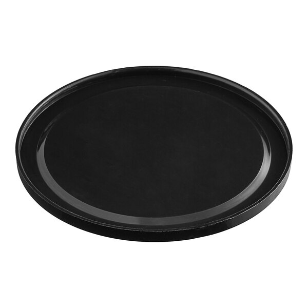 A black AvaMix lid on a black tray.