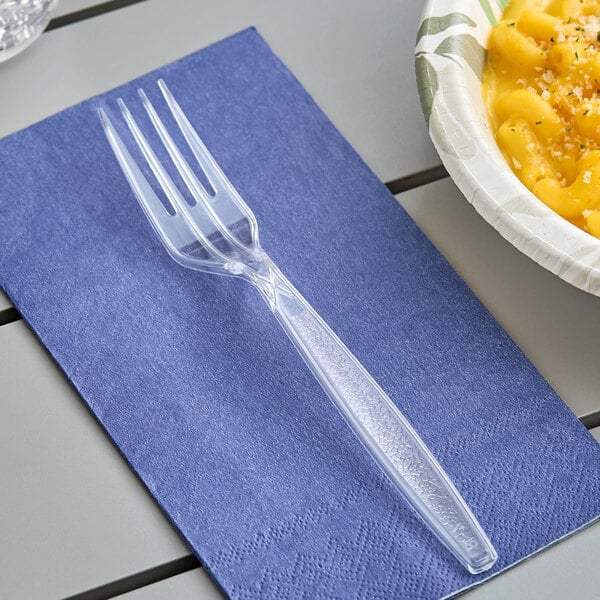 Choice Clear Heavy Weight Polystyrene Plastic Fork - 1,000/Case