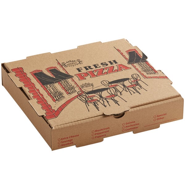 14 Hot Fresh Pizza Box Kraft/Kraft (50/cs)