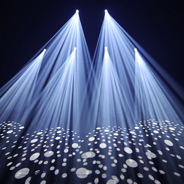 A group of JMaz ATTCO Spot 100 LED lights with dots on them.