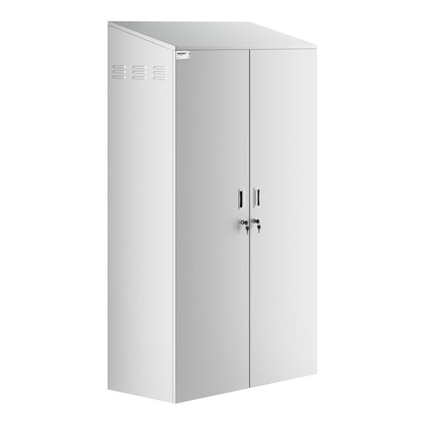 Regency 48" Stainless Steel Mop Sink Cabinet - 20" x 16" x 12" Mop Sink on Right Side