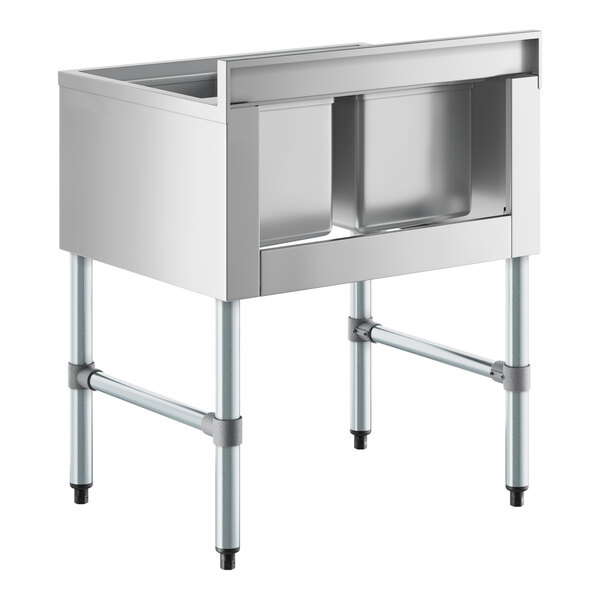 Regency 26 1/2" x 21" Two Bowl Underbar Sink