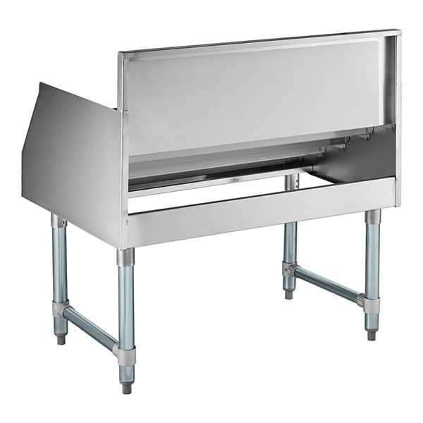 A Regency stainless steel five-tiered liquor display rack.