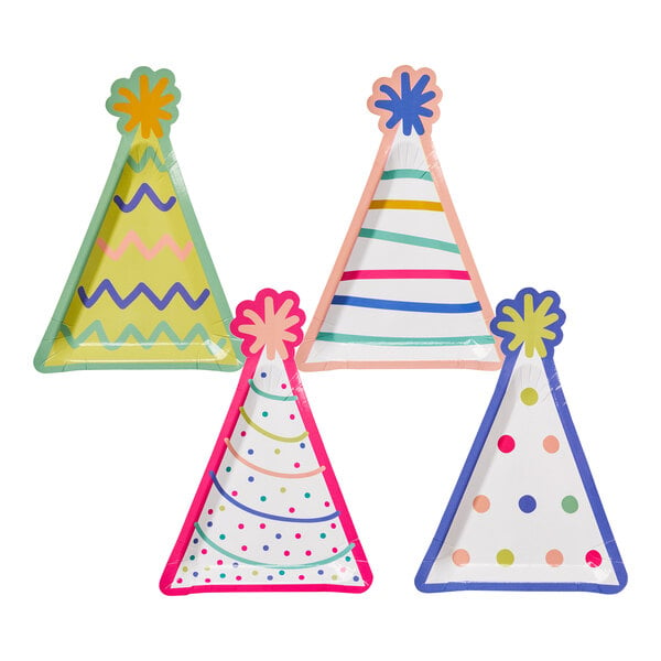 Sophistiplate paper salad plates with birthday hat design.