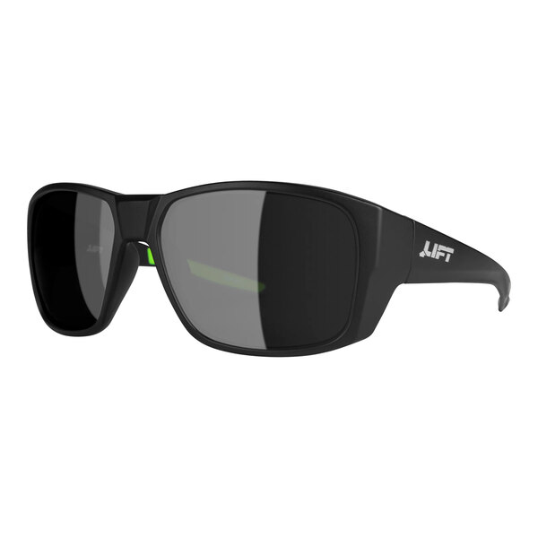 Lift Safety Vanguard safety glasses with a matte black frame and mirror lenses.