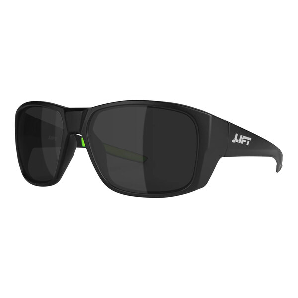 Lift Safety Vanguard safety glasses with a matte black frame and smoke lenses.