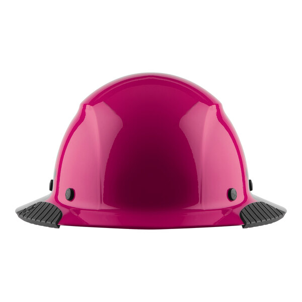A pink Lift Safety Dax Fifty50 hard hat with black trim.