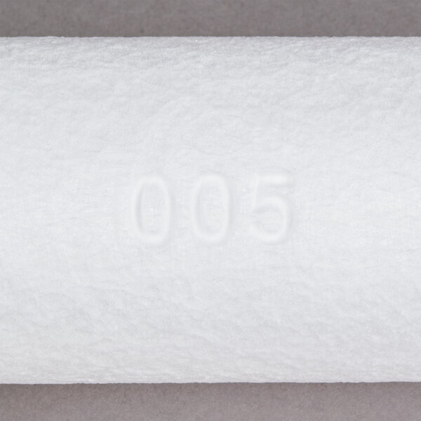 A white Manitowoc Tri-L pre-filter cartridge with the number 005.