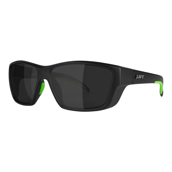 Lift Safety Lancer Safety Glasses in matte black with smoke lenses.