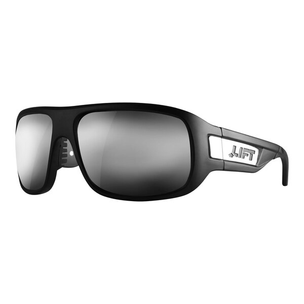 Lift Safety Bold safety glasses with a black matte frame and silver mirror lenses.