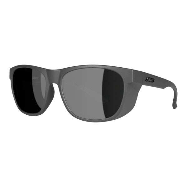 Lift Safety Tracker safety glasses with matte gray lenses.