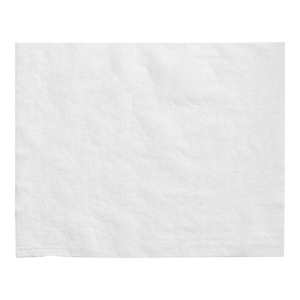 A white rectangular paper towel with a black border.