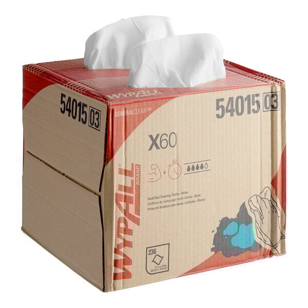 A case of WypAll® X60 white wipers.