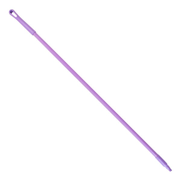 A purple Carlisle Sparta threaded fiberglass handle.