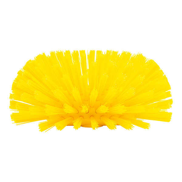 A Carlisle yellow tank & kettle brush with polyester bristles.