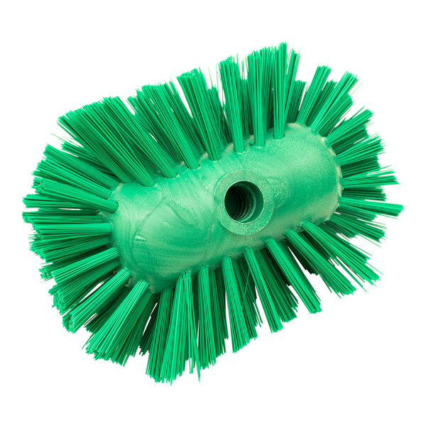 A green Carlisle Sparta tank & kettle brush with bristles.
