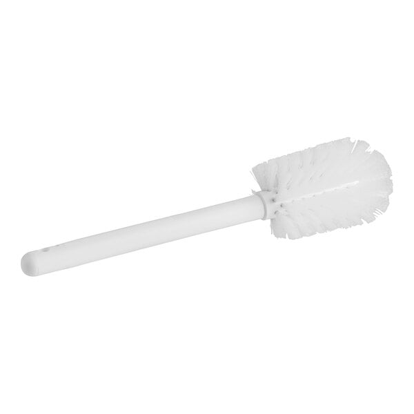 A white brush with a white handle.