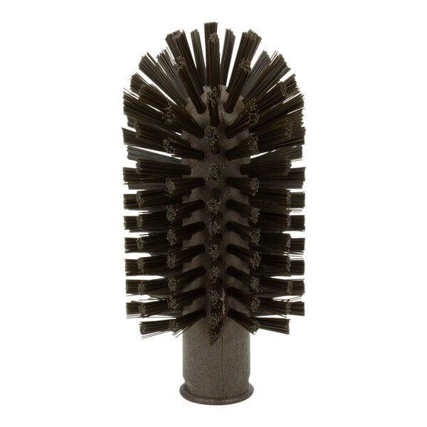 A round brown Carlisle Sparta pipe and valve brush with bristles.