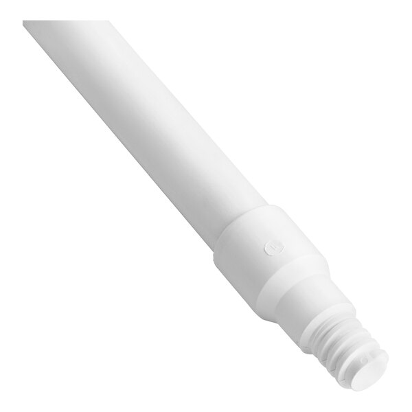 A white tube with a white threaded screw tip.
