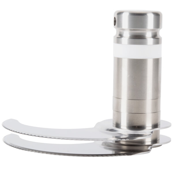 A stainless steel Robot Coupe fine serrated blade assembly with a white background.