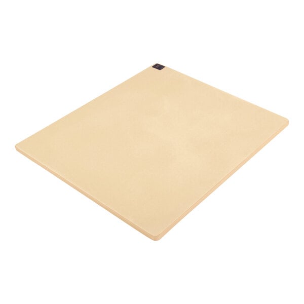 A beige NoTrax rubber cutting board with a black square in the middle.