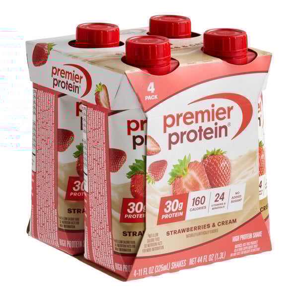 Premier Protein Strawberries & Cream Protein Shake 11 fl. oz. - 12/Case