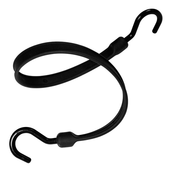 A black elastic strap with overmolded black nylon hook ends.