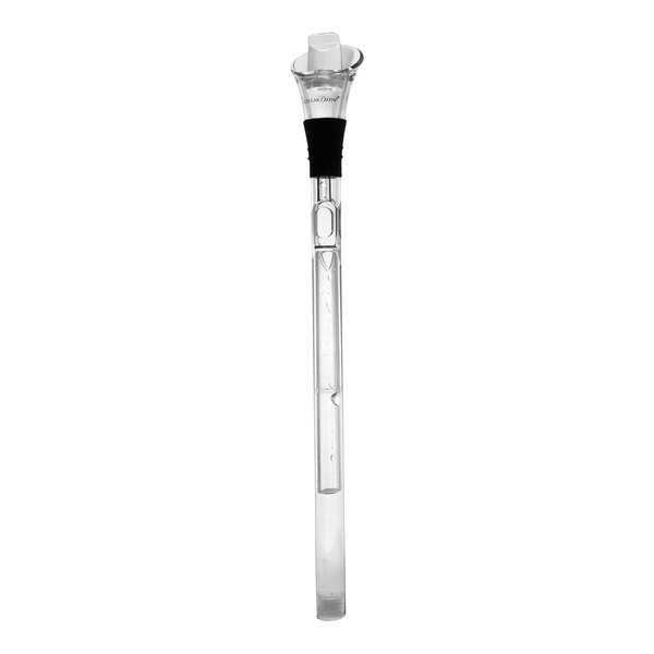 A clear tube with a black rubber tip.