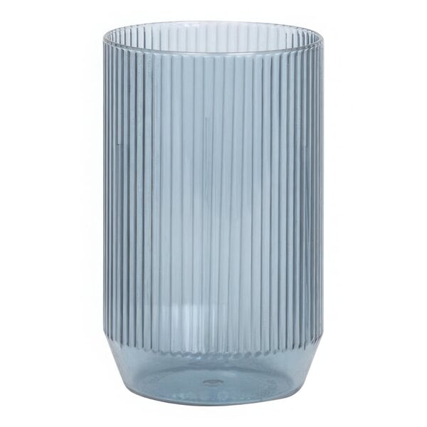 A clear Front of the House Gatsby plastic rocks glass with a ribbed bottom.