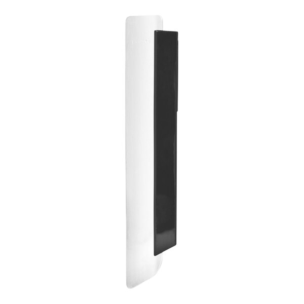 A black rectangular Franmara waiter's crumb scraper.