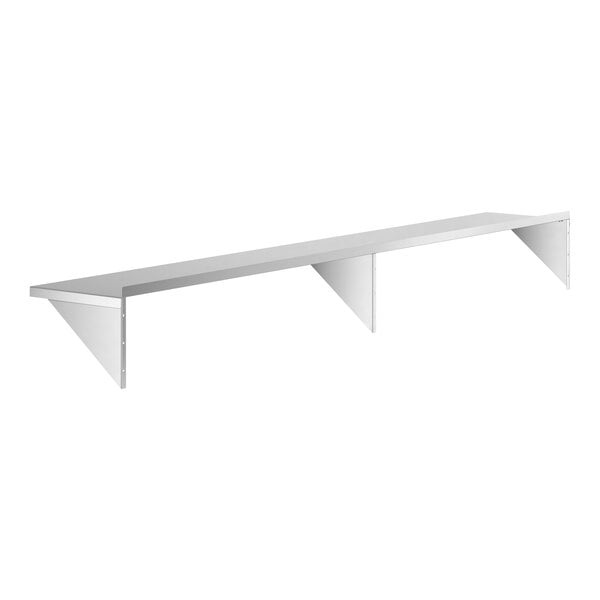 Regency 18" x 120" NSF 18 Gauge Stainless Steel Solid Wall Shelf