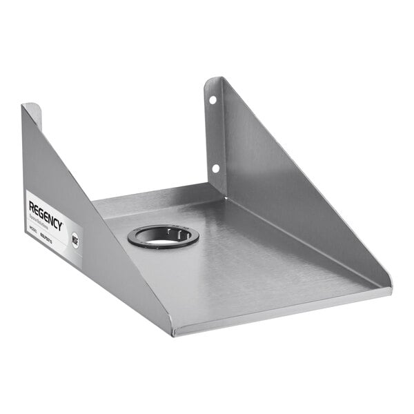 Regency 7" x 10" NSF 16 Gauge Stainless Steel Wall-Mounted Label Printer Shelf