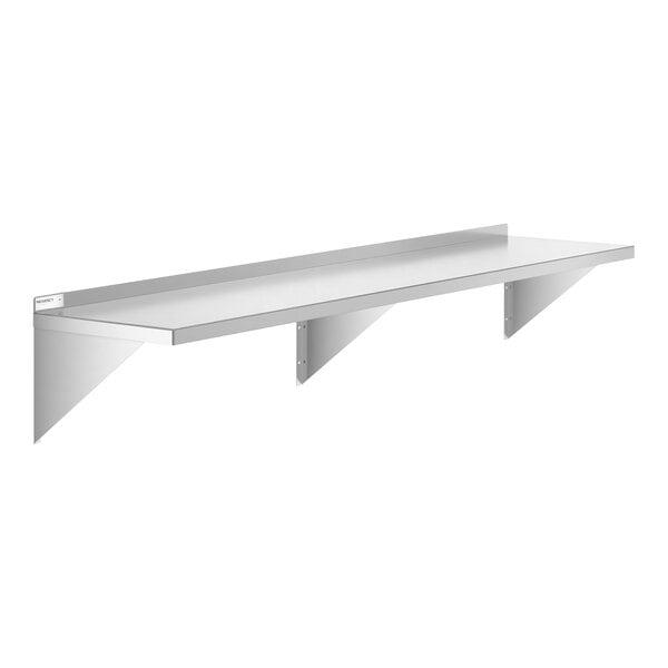 Regency 18" x 84" 18 Gauge Stainless Steel Solid Wall Shelf