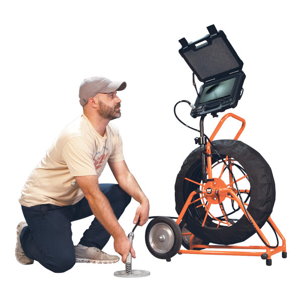 General Pipe Cleaners 179870-SL-GF-F Gen-Eye Fusion High-Definition Pipe Inspection / Location Camera System with Wi-Fi and Command Module - 110V
