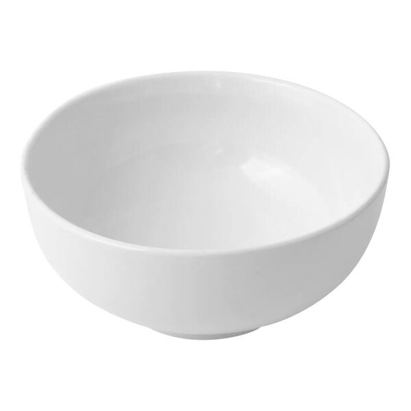 A Bon Chef white sandstone finish aluminum serving bowl.