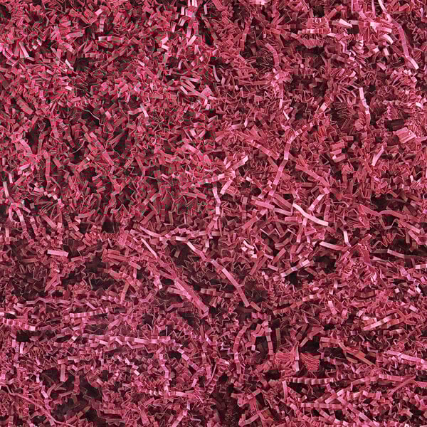 Burgundy Spring-Fill Crinkle Cut paper shred.