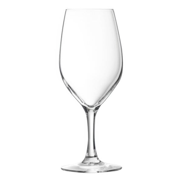 A clear Chef & Sommelier wine glass.