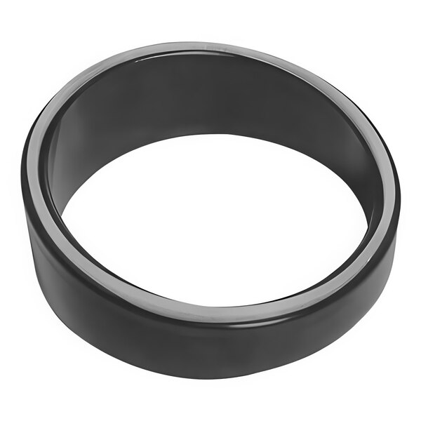 A black slanted display riser with a white background.
