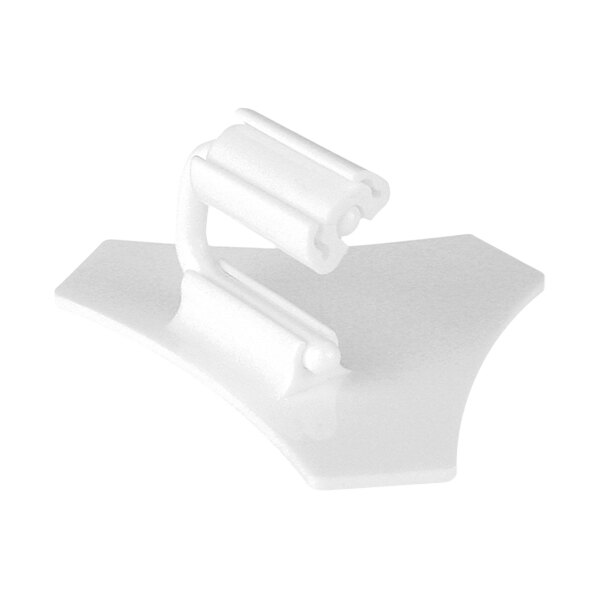 A Dalebrook white polycarbonate clip with a white background.