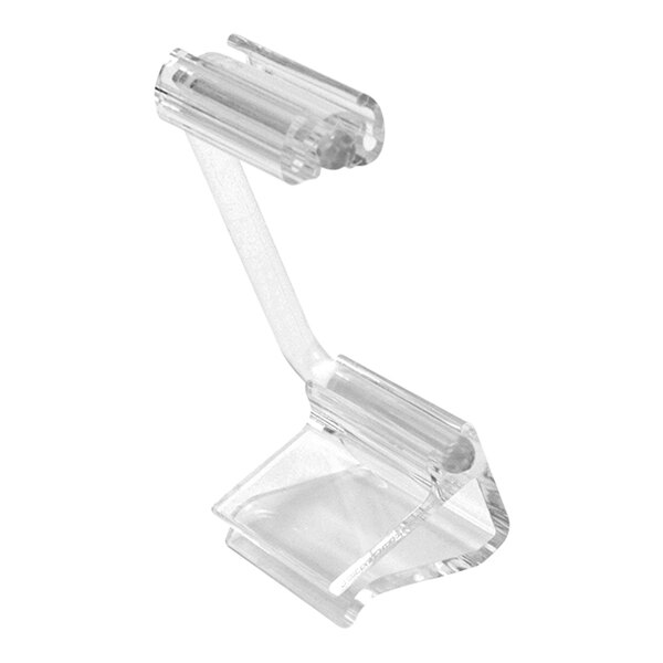 A Dalebrook clear polycarbonate adjustable clamp-style card holder.