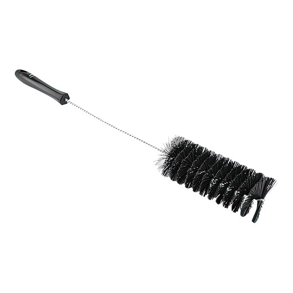 A black Vikan tube brush with a long handle.