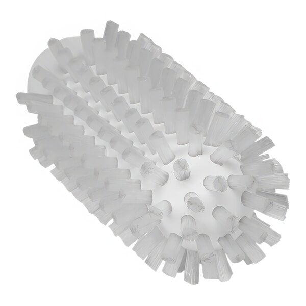 A white Vikan tube brush head with stiff bristles.